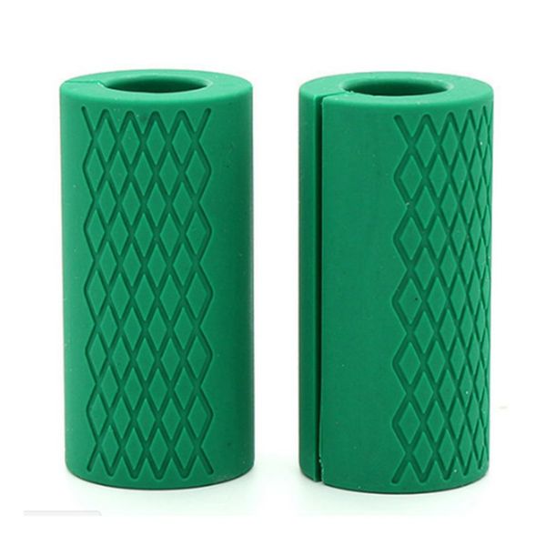 

barbell dumbbell grips thick bar handles fitness & body building silicone anti-slip protect pad pull up weightlifting grip supp