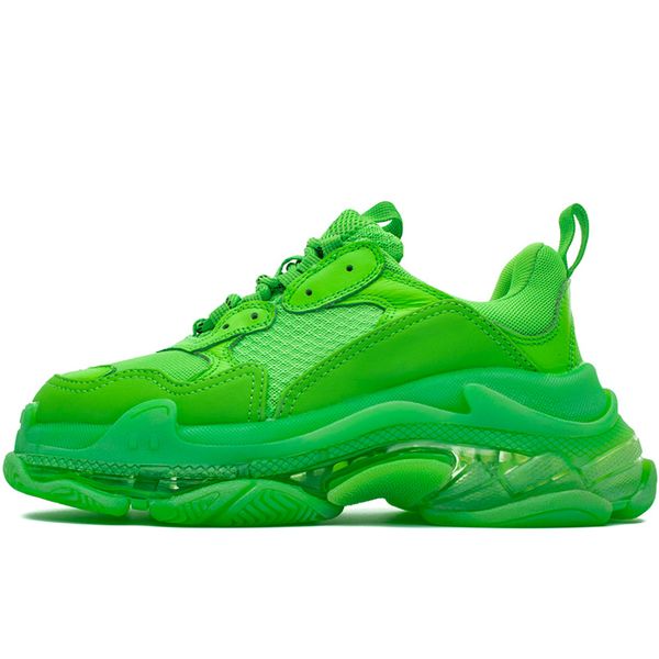 

new fashion triple s clear sole trainers men sports running shoes paris designer clunky sneaker black green women walking luxury chaussures