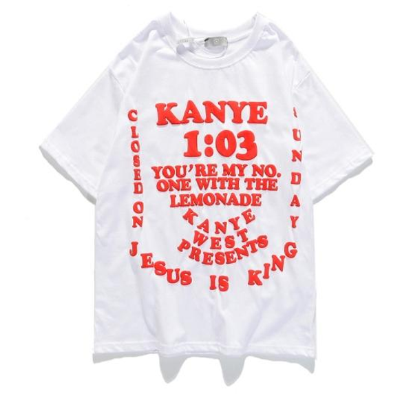 

new mens womens t shirts summer i feel like pablo tee short sleeve o-neck t shirt kanye west letter print tees male shirt hip hop4407#, Black;red