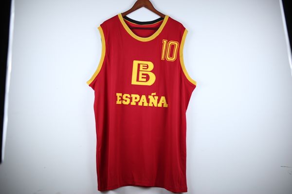 Echte Bilder Fernando Martin #10 Team Spanien Espana Baloncesto Red Retro Basketball Trikot Herren ed Custom Belegschaft beliebige Zahlenname Trikots