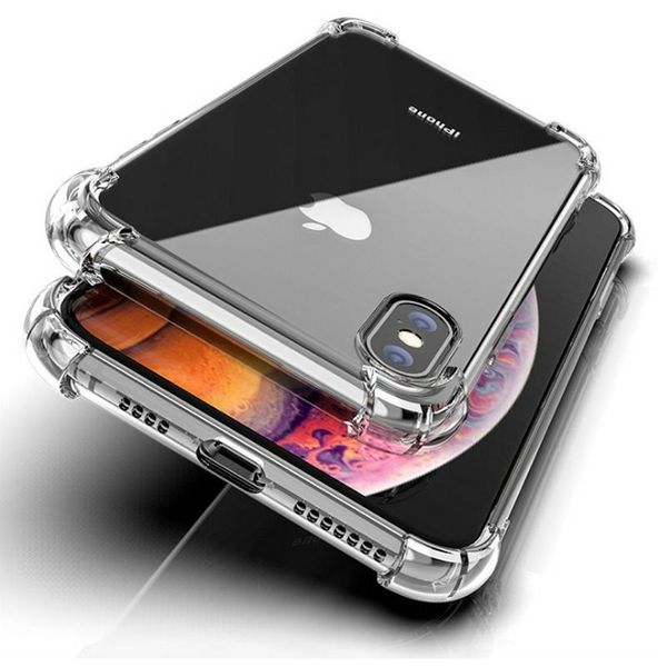 

super anti-knock tpu acrylic pc back cover for iphone x xs max xr 6 7 8 plus air bag clear case for iphone