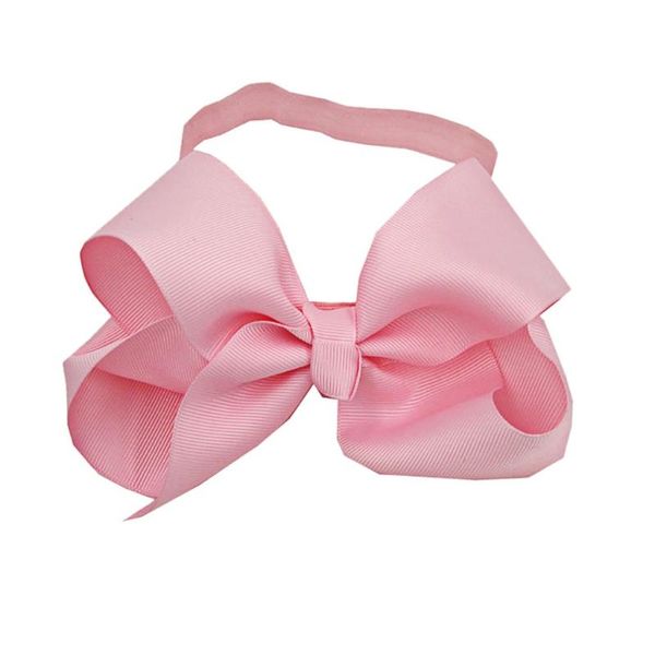 

sets of jewelry gifts ribbons bow pink hair scrunchies baby children's nylon soft hair accessories headband diadema mujer, Slivery;white