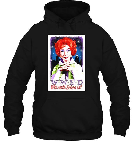 

men hoodie printed what would endora bewitched. agnes moorehead. samantha mother women streetwear, Black