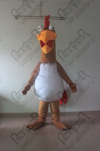 

cartoon rooster mascot costumes chick cock walking actor pole star mascot costumes, Red;yellow
