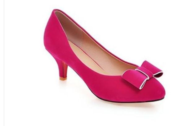 

2019 women's shoes in spring and autumn with new style high heel fine heel round head bowknot suede@6005, Black