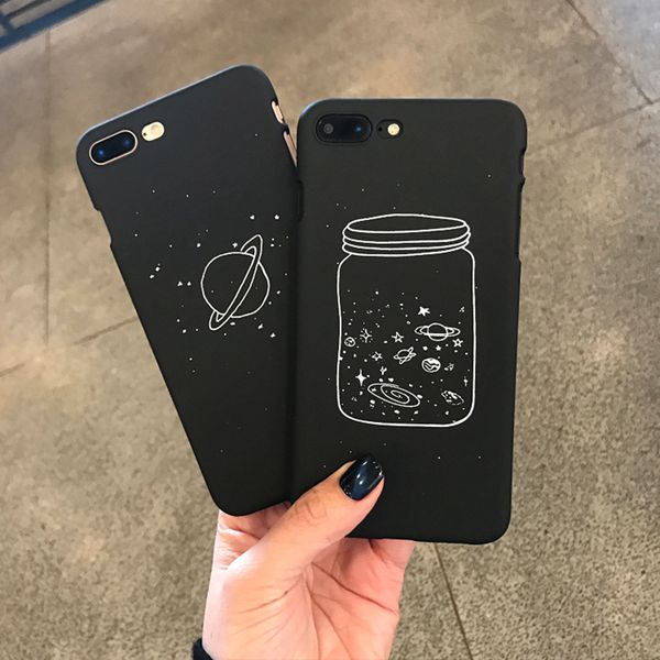 

for iphone 11 pro xs max xr starry sky phone case 6 7 8 x plus black bottle pc hard cell phone cases