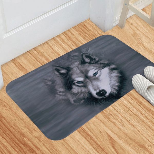 

wolf dog cat love home doormats fabric rubber doormat bathroom welcome mat for front door entrance door tapis de sol po