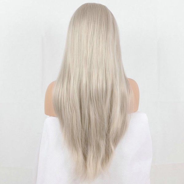 

модные женские волосы платиновые светлые парики из синтетического теплостойкого парика + кепка, Black