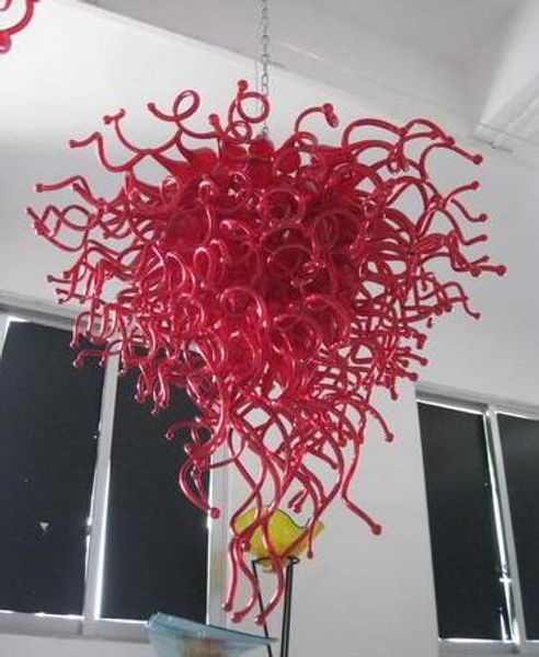 

wholesale lamps christmas decoration chandeliers modern led ceiling lights diy red color hand blown murano glass european chandelier light