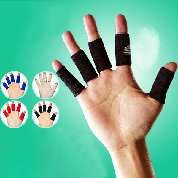 

10pcs finger protector guard sport finger splint guard band support stretchy sports aid band basketball sport supplies ing