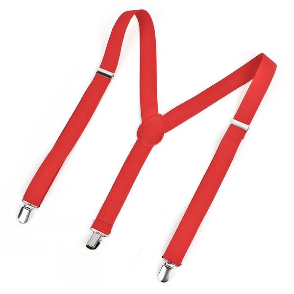 

2017 new suspenders belts & accessories women men clipon adjustable pants elastic y back suspender braces red, Black;white