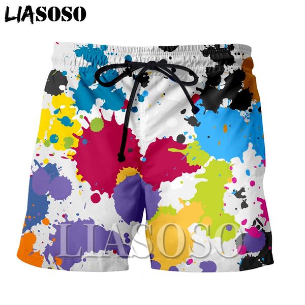 

fashion punk casual anime leisure rock paint men women kids kids sports rainbow rain funny harajuku beach sweatpants shorts e505, White;black