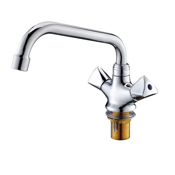 

single hole double temperature faucet copper shell ceramic double temperature spool copper body stainless steel pipe fittings