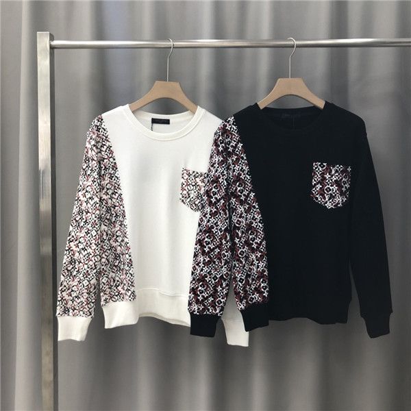 

19aw luxurious paris brands design l hoodie long sleeve crewneck sweater sweatshirt fashion half-letter pullover hoodie outdoor v sweatshirt, Blue;black