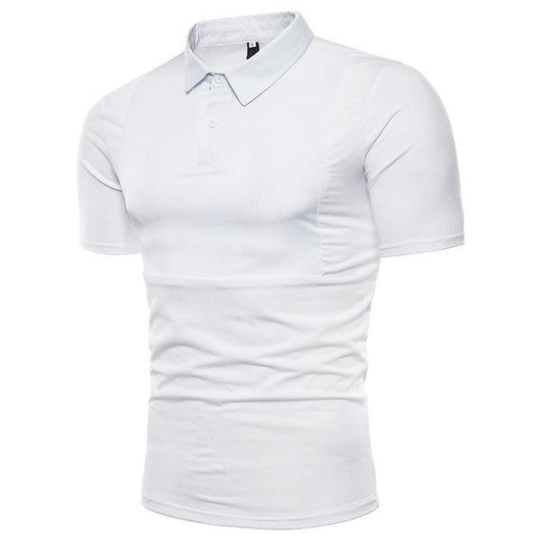 

новый стиль плюс размер коротким рукавом мужские рубашки лоскутная твердая лето s воротник отложной камиза masculina, White;black