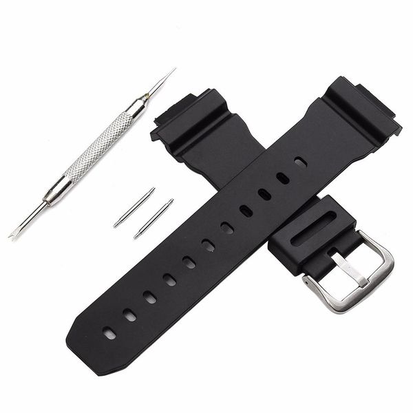

soft silicone j3 replacement wrist watch band strap for g -6900 new, Black;brown