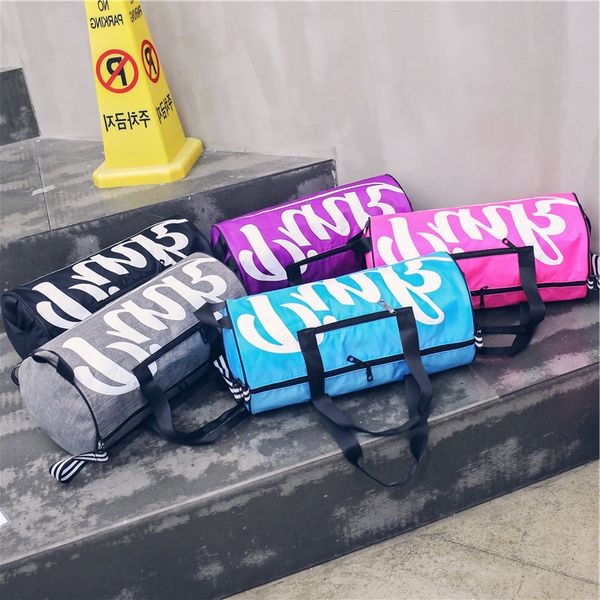 

Duffle bag pink letter large capacity travel houlder bag women waterproof beach bag handbag 5 color