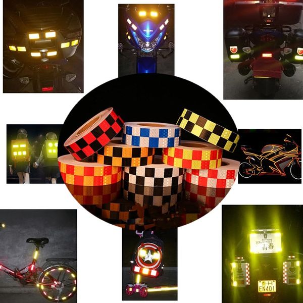 

5cmx300cm reflective tape car sticker auto motorcycle safety warning mark self adhesive tape reflective film decal car styling