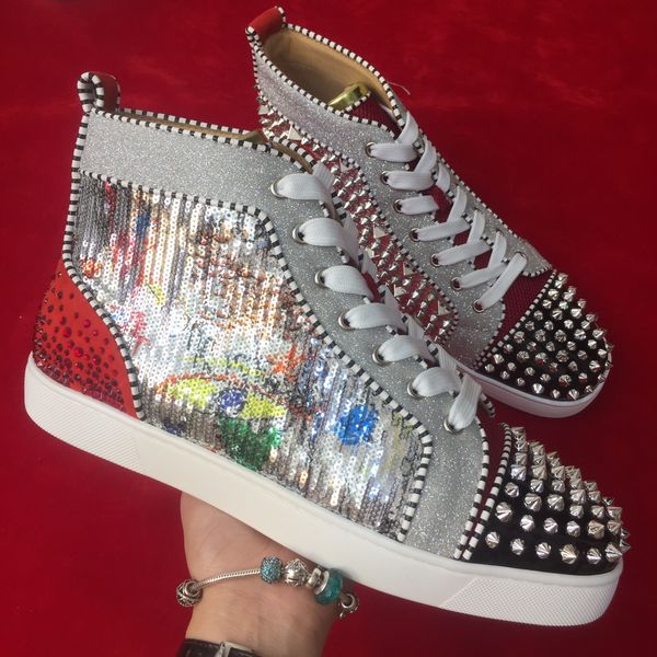 

2019 ace de igner fa hion de igner brand tudded pike flat hoe red bottom ca ual hoe party lover genuine leather neaker