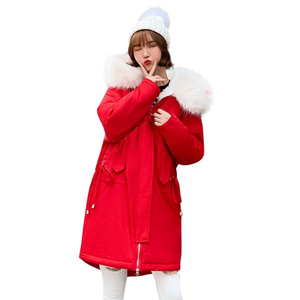 

long coat women winter female coats parkas mujer tide plus size winter parka women elegant clothes large manteau femme, Black