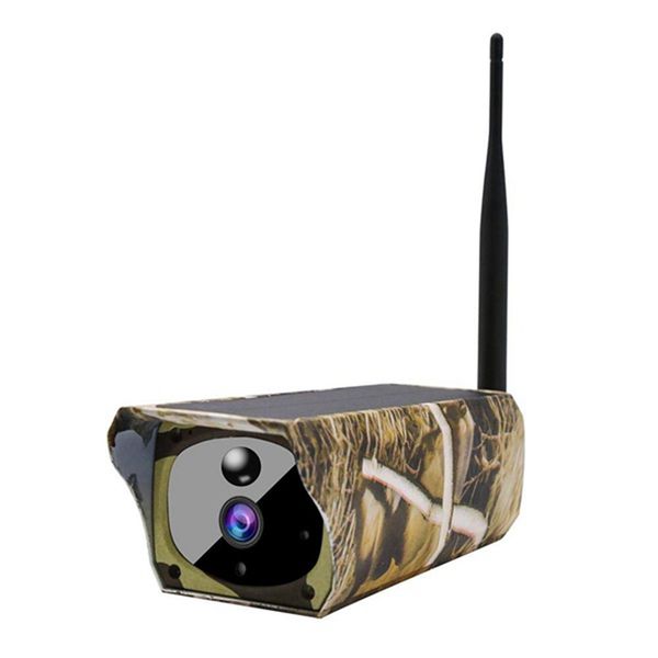 

solar powered 1080p trail game camera, ip65 waterproof wifi hunting camera 850nm infrared night-vision motion activated sensor w