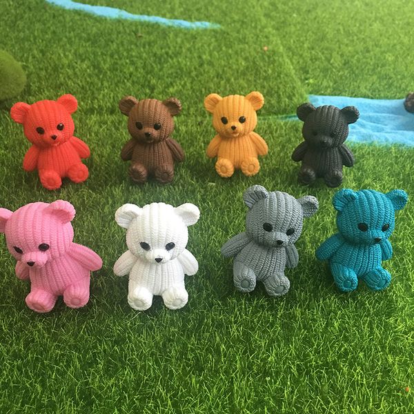 

cute bear miniature fairy easter animal garden figurines cake decoration micro landscape bonsai figurine resin crafts