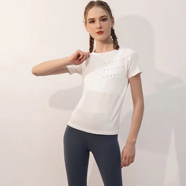 

женщины йога футболки slim fit для спорта фитнес с коротким рукавом йога top женская рубашка gym спортивная одежда дышащий твердая высокая у, White;red