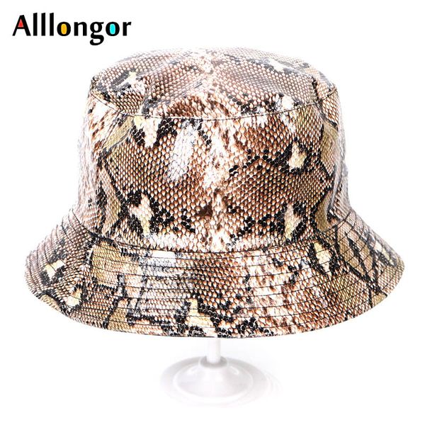 

змеиная кожа harajuku мода 2019 ведро шляпы хип-хоп mujer леопардовый вводная панама рыбак шляпа boonie летние шапки мужчины