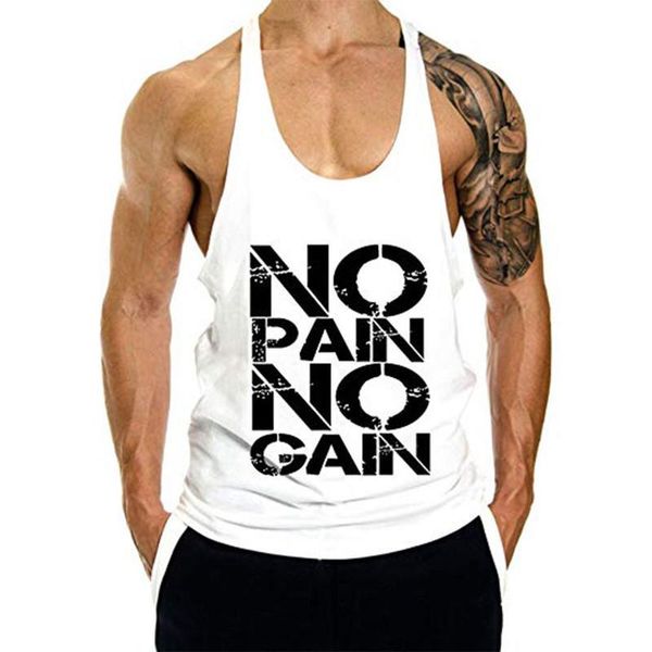 

brand gyms stringers mens tank sleeveless shirt tank bodybuilding and fitness men's gyms singlets workout clothes, White;black