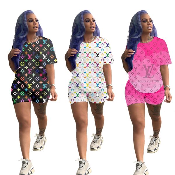 

plus size women print letter tracksuits shirts and pants two piece sets sweatsuits sport outfit suits plus size jogging suits, Gray