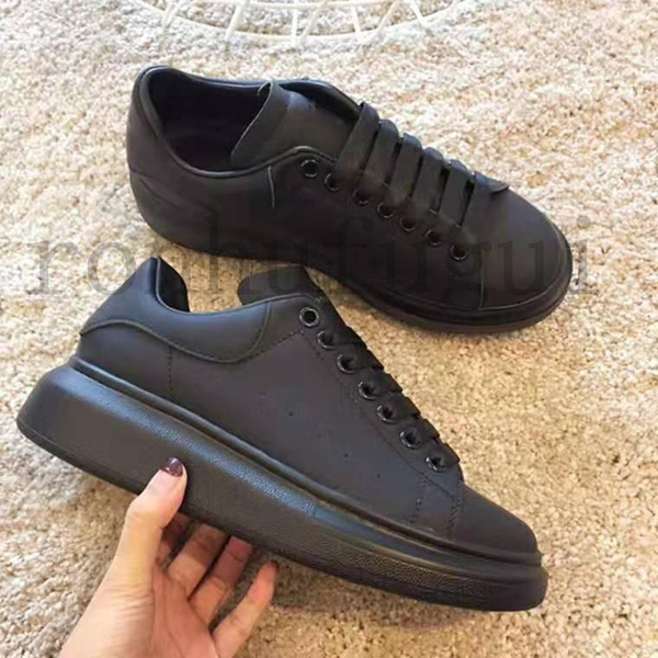 

горячий бархат черных женщины мужчин с александр коробка mcqueens chaussures красивая платформа повседневный кроссовок solid colors платье s, Black