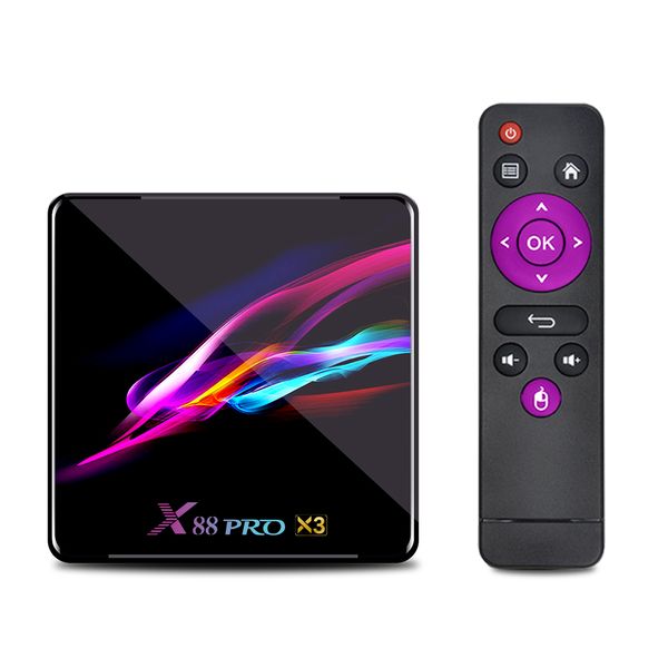 

x88 pro x3 tv box android 9.0 4gb ram 64gb 128gb 32gb amlogic s905x3 quad-core 1080p 8k wifi youtube set box