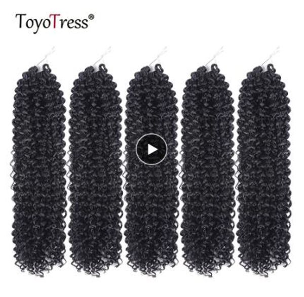 

passion twist hair synthetic crochet braids hair extension 22strands/pack 18inch 6pack full your head spring twist hair toyotress, Black