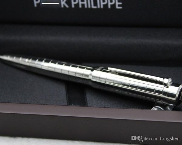 

металл роскошные ручки серебро клетчатый шариковая ручка письменной форме поставщика бизнес-офис школы роскошь красного дерева коробки, Blue;orange