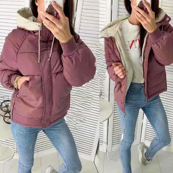 

forerun winter coat women plus size hooded bubble jacket patchwork winterjas dames parkas mujer 2019 manteau femme hiver, Black