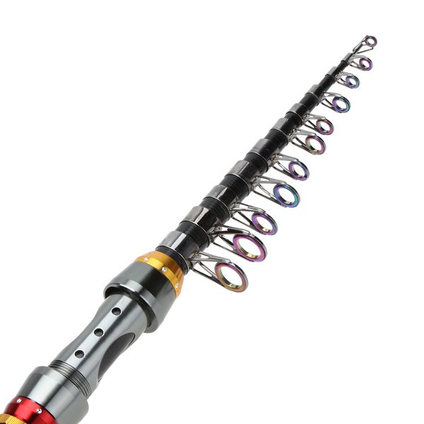 

lixada 1.8m 2.1m 2.4m 2.7m 3.0m 3.6m portable carbon fiber fishing rod travel spinning sea fishing pole tackle