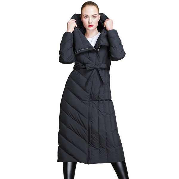 

women new arrival winter women's down jacket long coat female jackets parka chaqueta mujer kj711, Black