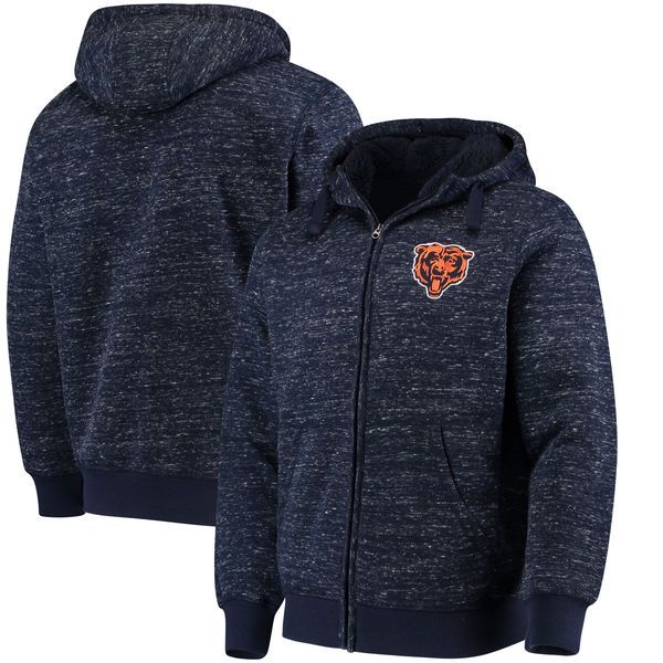 

men chicago bears g-iii sports by carl banks discovery sherpa full-zip nfl jacket - heathered navy, Blue;black
