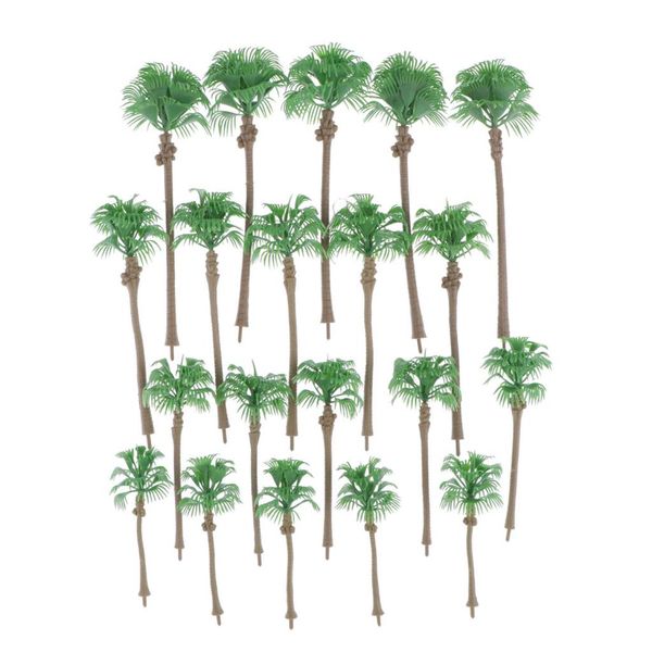 

20pcs 3.3-6.3 inch model tree coconut palm, diorama park garden miniature landscape wargame scenery supplies