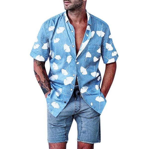 

beach shirts 2019 summer fashion camisa masculina printed short sleeve button down hawaiian shirts mens plus size, White;black