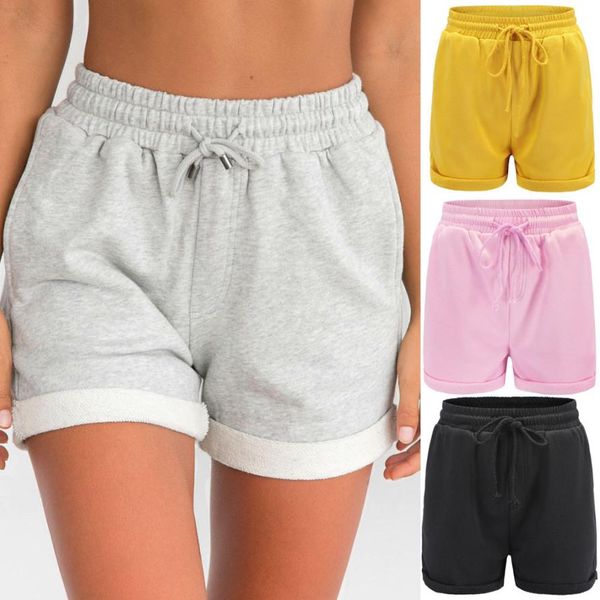 

women pants loose shorts beach girl high waist short 0704