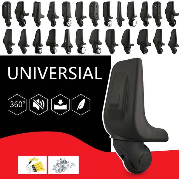 

replacement luggage wheels for suitcases repair hand spinner caster trolley wheels parts case pulley luggage universal, Black