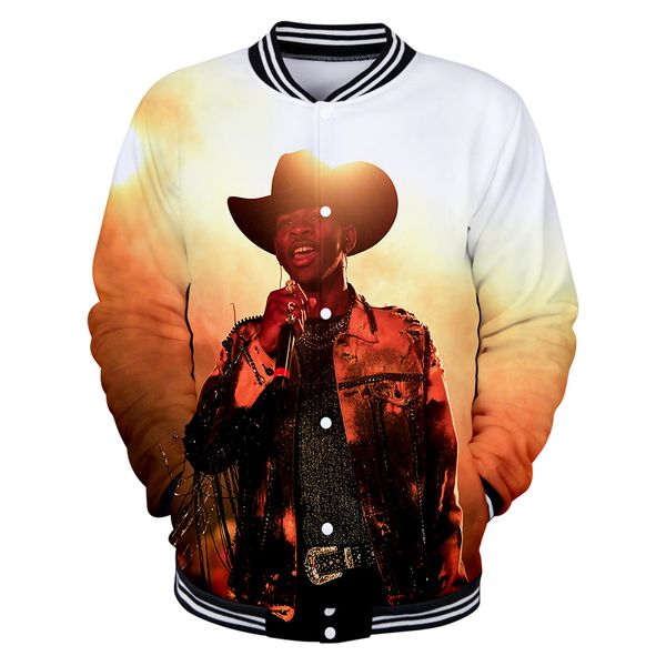 

lil nas x 3d куртка повседневный прохладный comfatable печати harajuku 2019 горячие продажа женщины и мужчины с длинным рукавом бейсбол курт, Black;brown