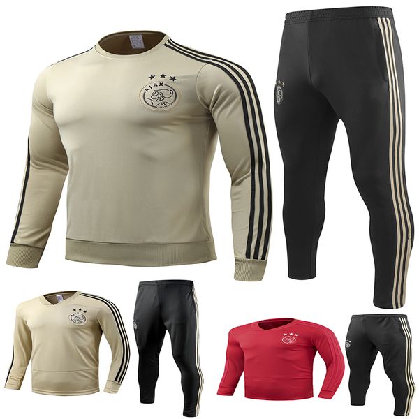 

2018 2019 Ajax FC Soccer Jerseys training suit 18 19 chandal HUNTELAAR NOURI DOLBERG TADIC football tracksuit jackets