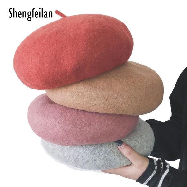 

высокое качество шерсти берет зимние береты женщины зима чувствовал берета splid женщины войлок французская beanie мягкая фетровая шляпа bea, Blue;gray