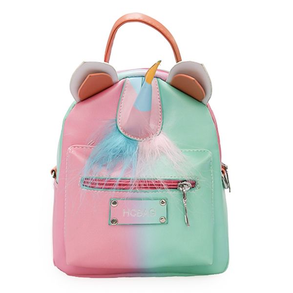 

2019 cartoon cute spray figure unicorn backpack funny mermaid rinbow cloud school bag women girl fashion double shoulder bag