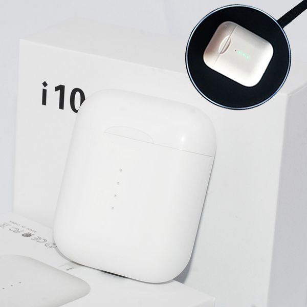 

i10 tws Bluetooth Earphones QI wireless charging Wireless Bluetooth 5.0 Earbuds Headphones for Xiaomi Samsung s10 Huawei P30