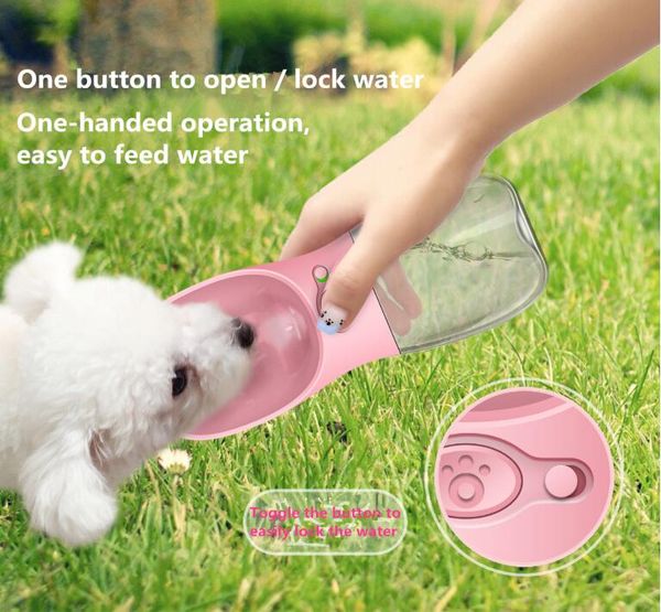 

350ml 550ml portable pet dog water bottle travel dogs bowl care cups dogs cats feeding water outdoor for puppy cat pets supply