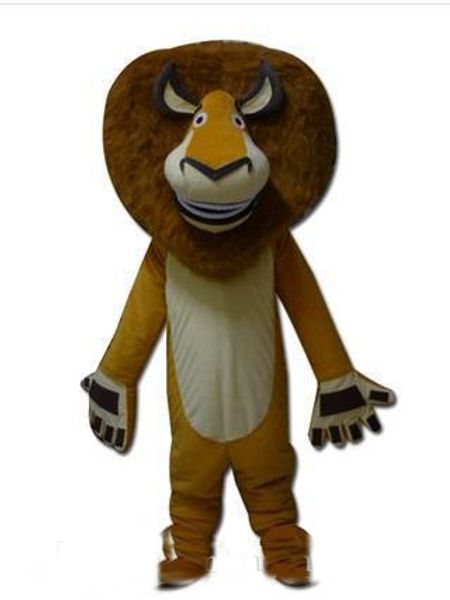 

2020 factory sale madagascar lion alex cartoon mascot costume school mascots character men costumes for guys fast ship, Red;yellow