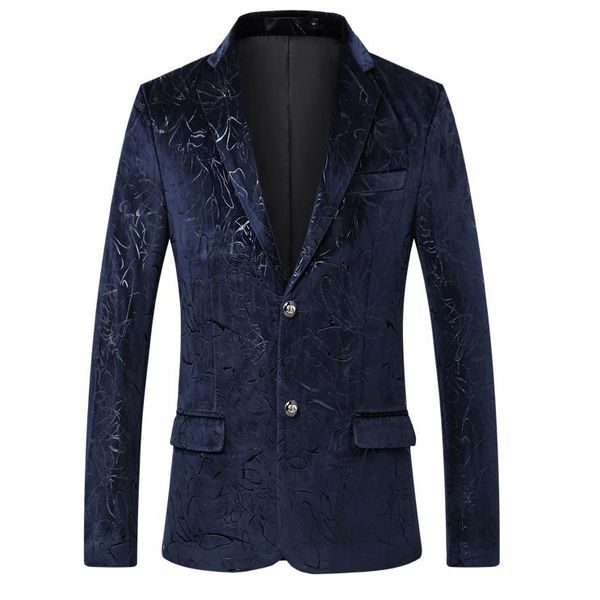 

mens blazer jacket slim fit casual stage men's blazers and suit jackets blue men clothing 2019, White;black
